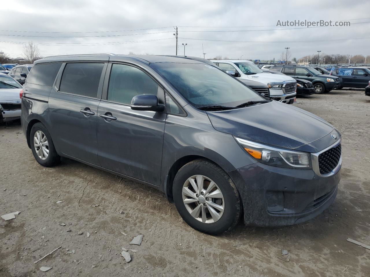 2017 Kia Sedona Lx Gray vin: KNDMB5C1XH6334493