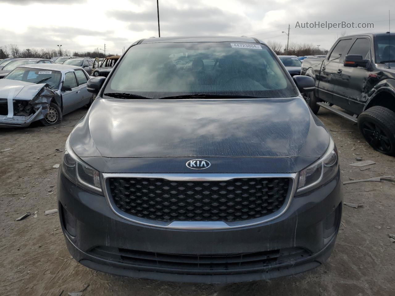 2017 Kia Sedona Lx Gray vin: KNDMB5C1XH6334493