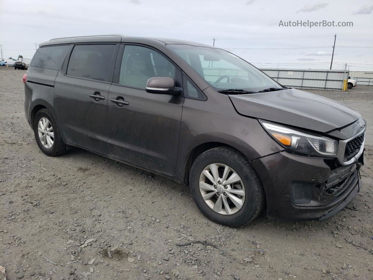 2017 Kia Sedona Lx Brown vin: KNDMB5C1XH6337183