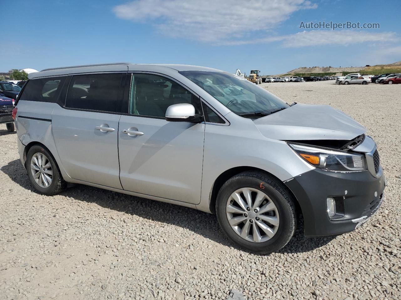 2017 Kia Sedona Ex Silver vin: KNDMC5C10H6280084