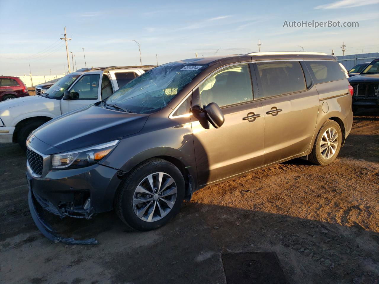 2017 Kia Sedona Ex Charcoal vin: KNDMC5C10H6319319