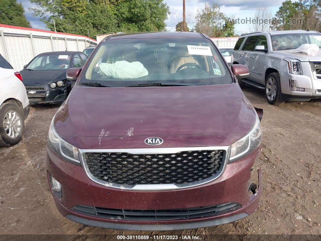 2017 Kia Sedona Ex Темно-бордовый vin: KNDMC5C11H6335089