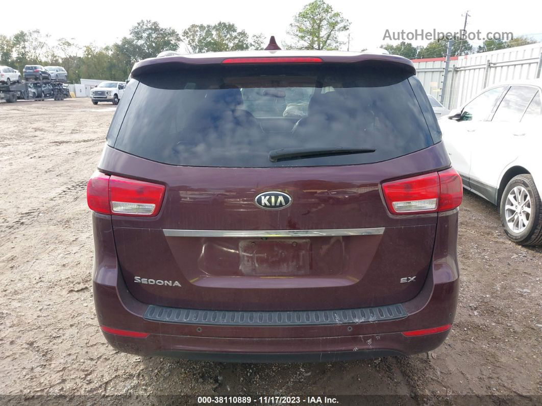 2017 Kia Sedona Ex Темно-бордовый vin: KNDMC5C11H6335089