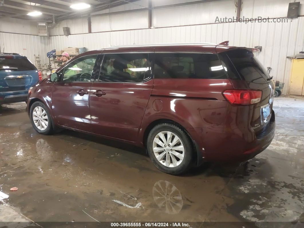 2017 Kia Sedona Ex Темно-бордовый vin: KNDMC5C15H6273941