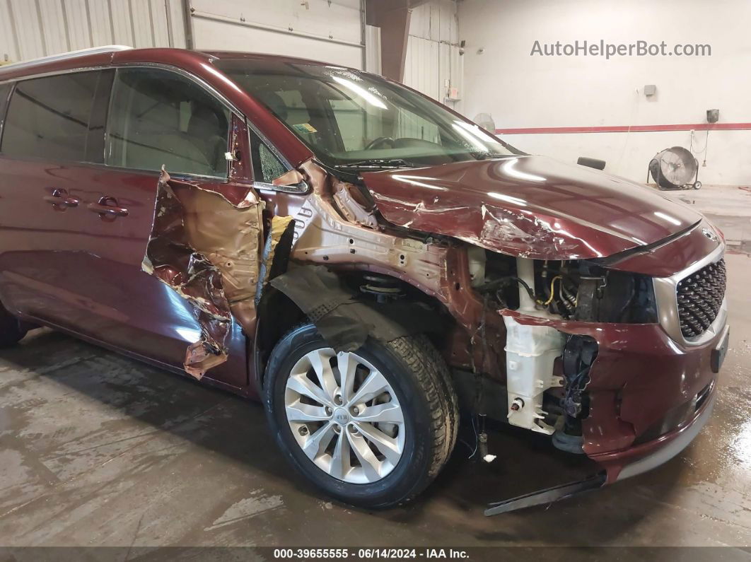 2017 Kia Sedona Ex Maroon vin: KNDMC5C15H6273941