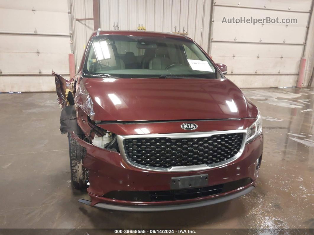 2017 Kia Sedona Ex Maroon vin: KNDMC5C15H6273941