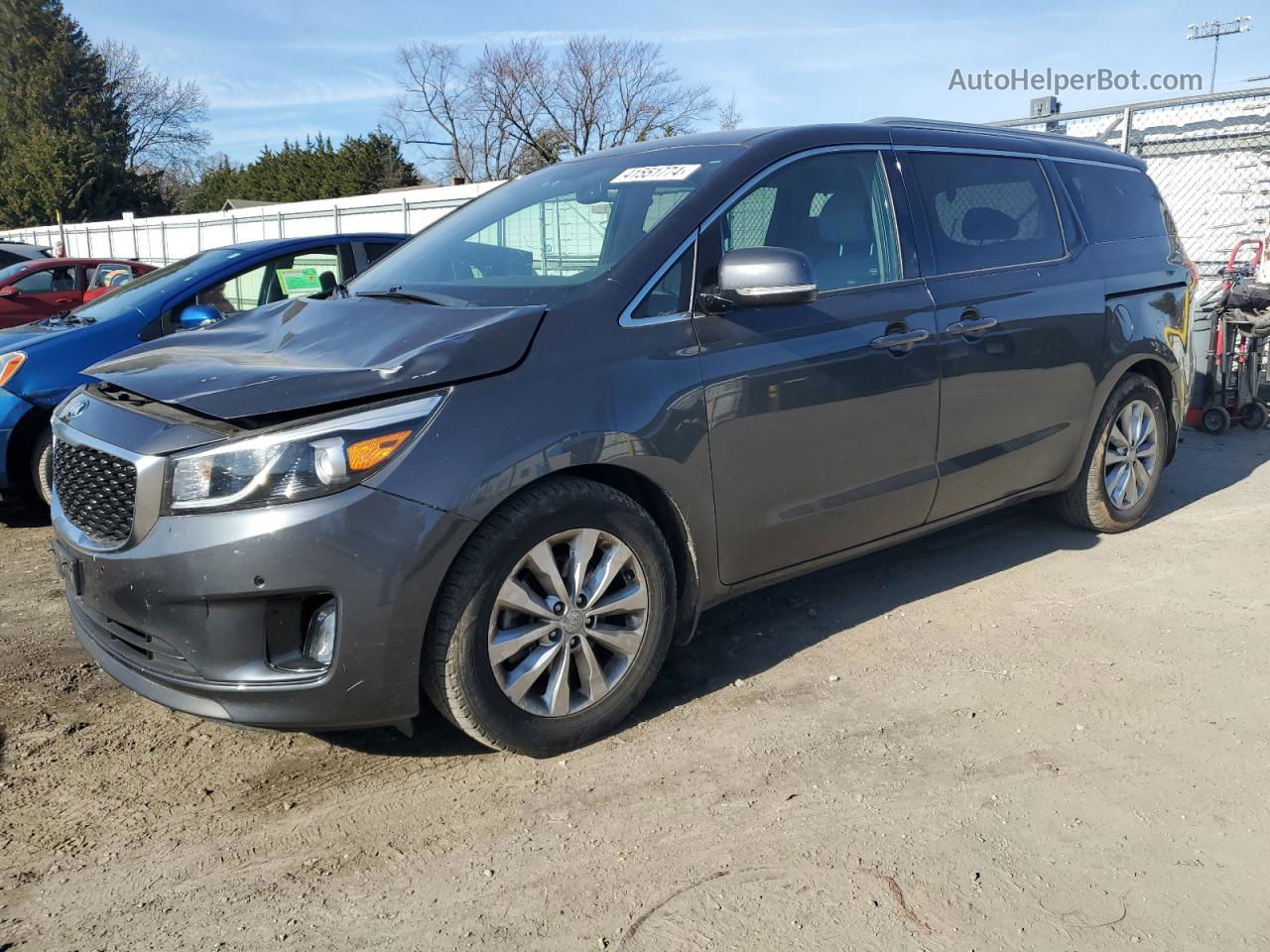 2017 Kia Sedona Ex Gray vin: KNDMC5C16H6263211