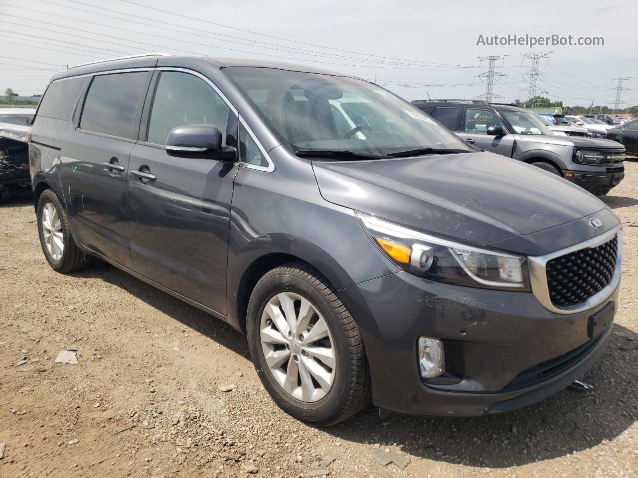 2017 Kia Sedona Ex Серый vin: KNDMC5C17H6263203