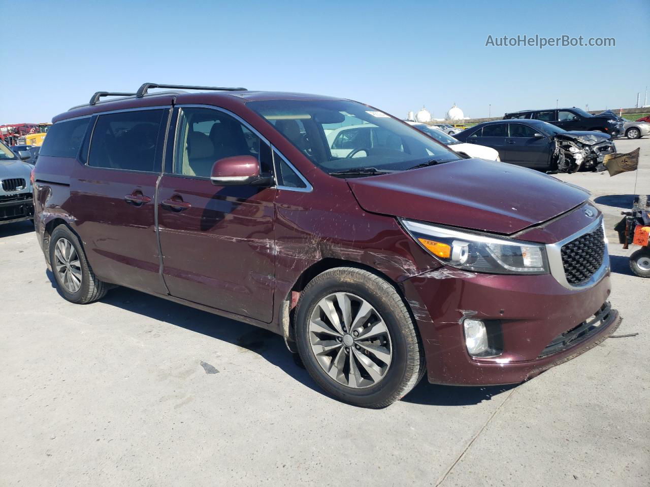 2017 Kia Sedona Ex Burgundy vin: KNDMC5C18H6343884