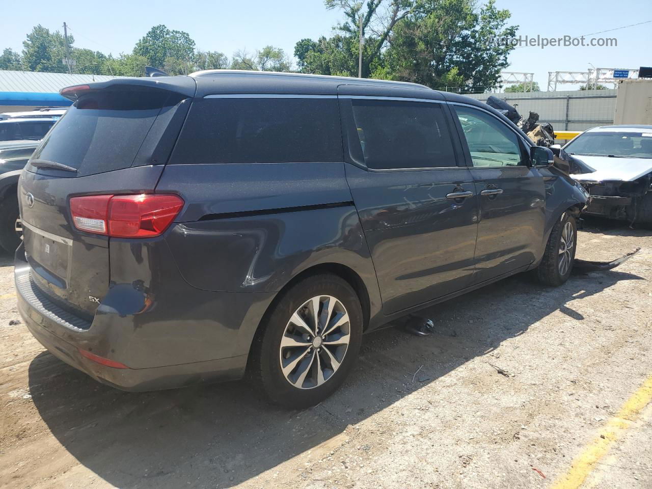 2017 Kia Sedona Ex Gray vin: KNDMC5C1XH6312829