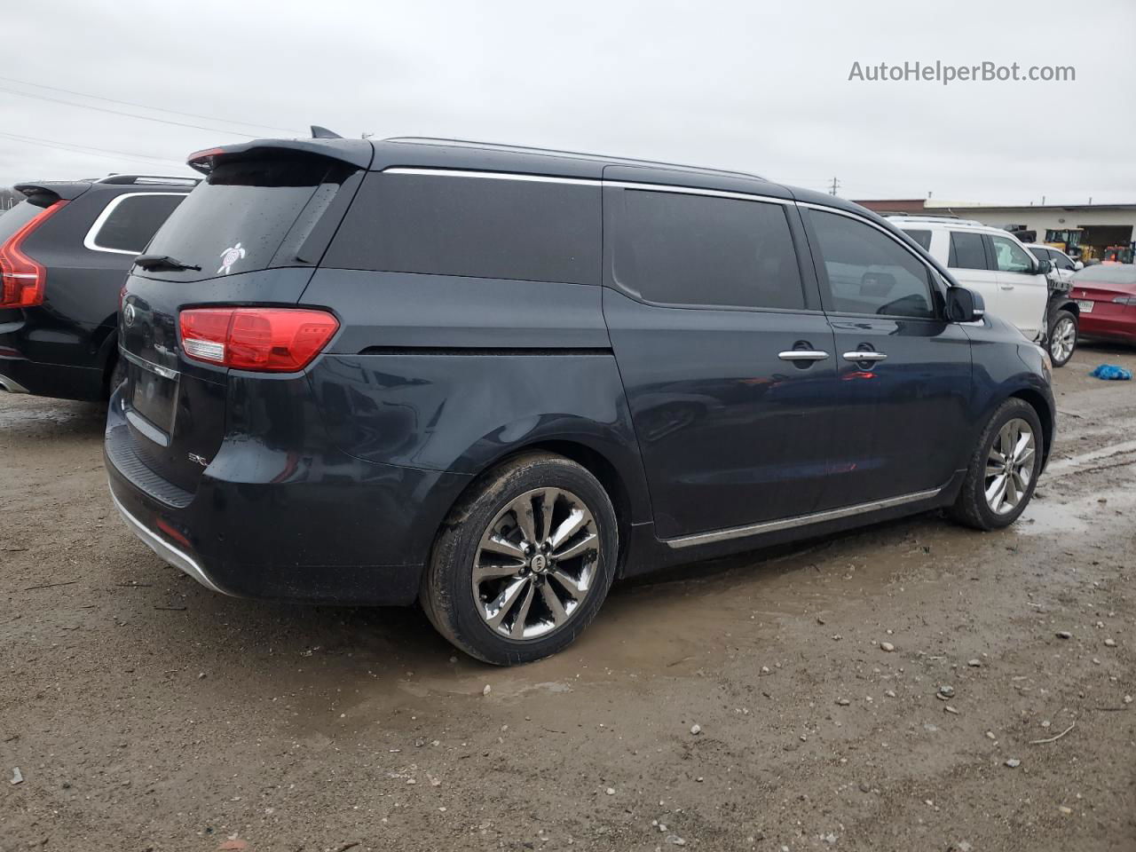 2017 Kia Sedona Sxl Blue vin: KNDME5C11H6274353