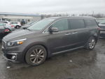 2017 Kia Sedona Sxl Brown vin: KNDME5C14H6274380