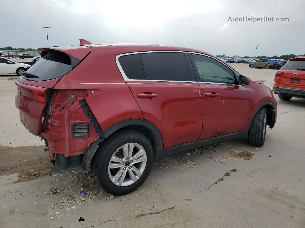 2017 Kia Sportage Lx Burgundy vin: KNDPM3AC0H7106383