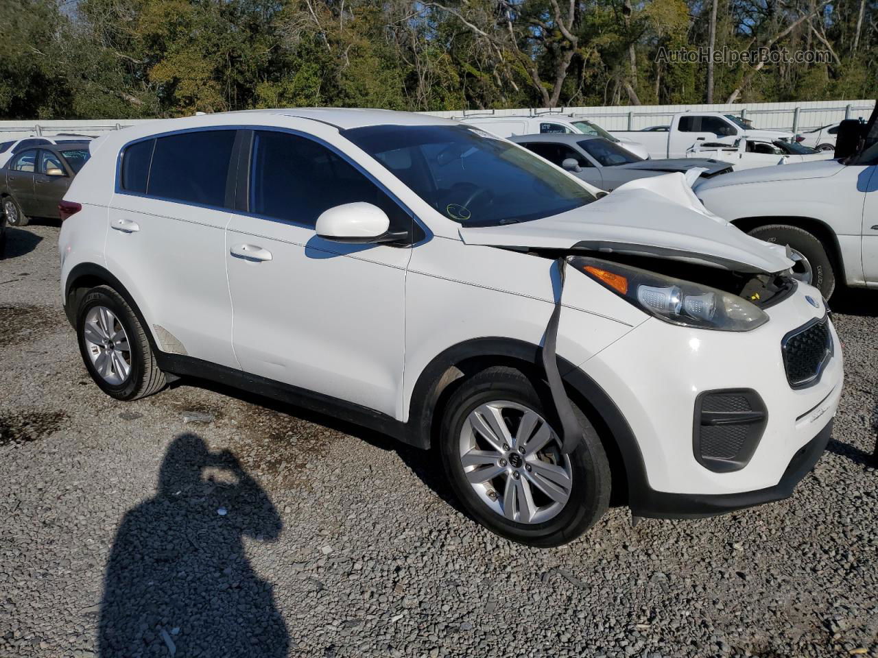 2017 Kia Sportage Lx White vin: KNDPM3AC0H7206709