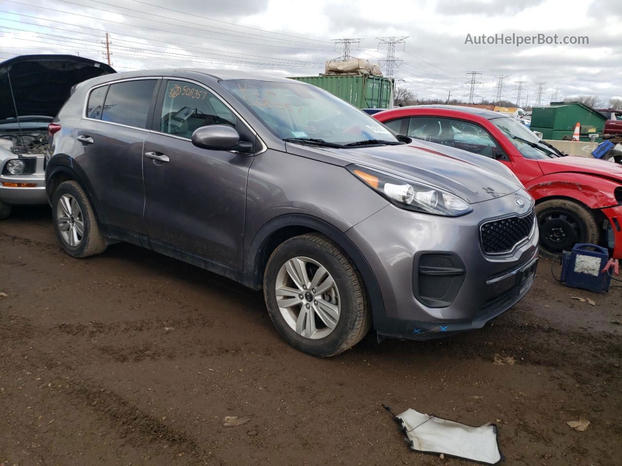 2017 Kia Sportage Lx Gray vin: KNDPM3AC0H7245607