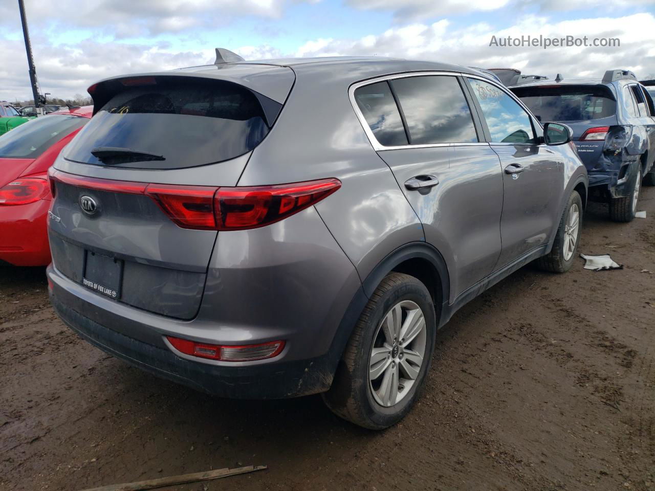 2017 Kia Sportage Lx Gray vin: KNDPM3AC0H7245607