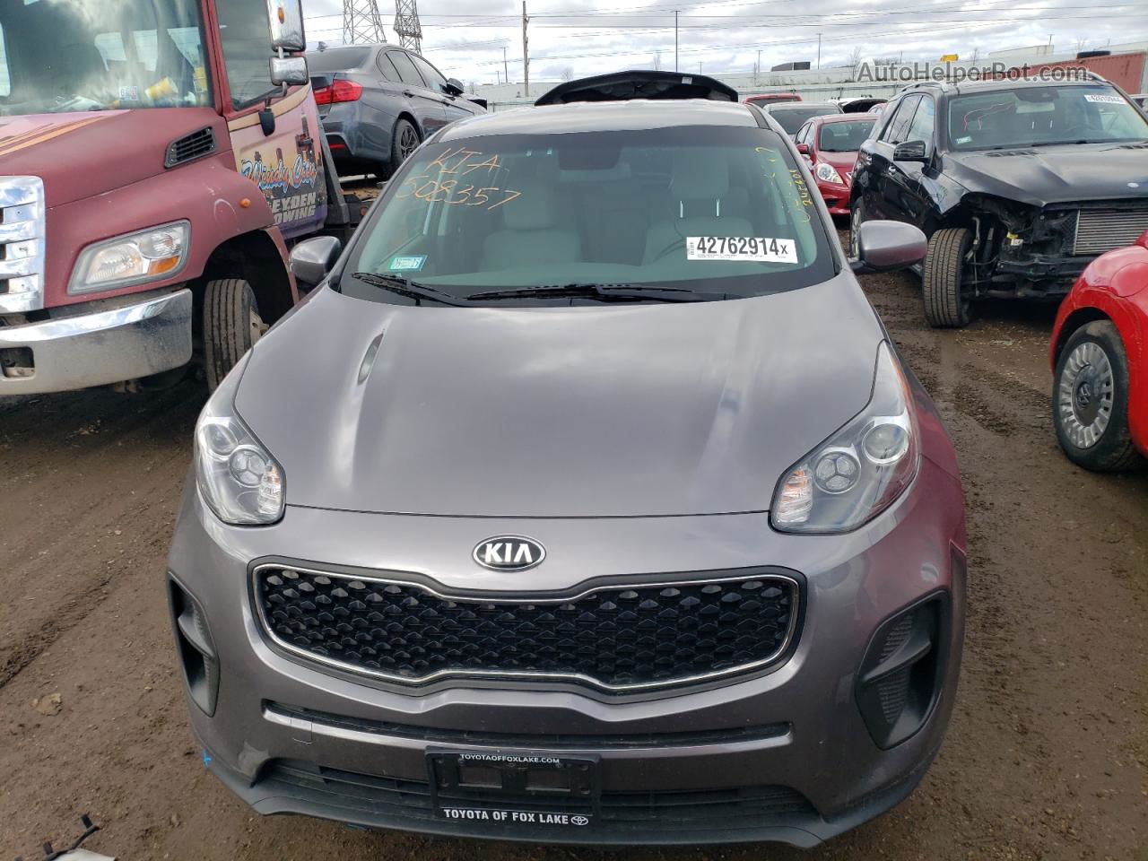 2017 Kia Sportage Lx Серый vin: KNDPM3AC0H7245607