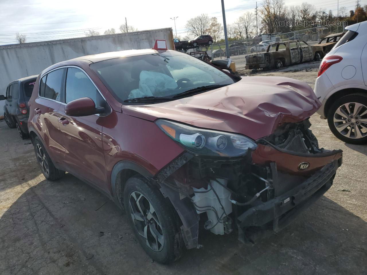 2020 Kia Sportage Lx Maroon vin: KNDPM3AC0L7640556