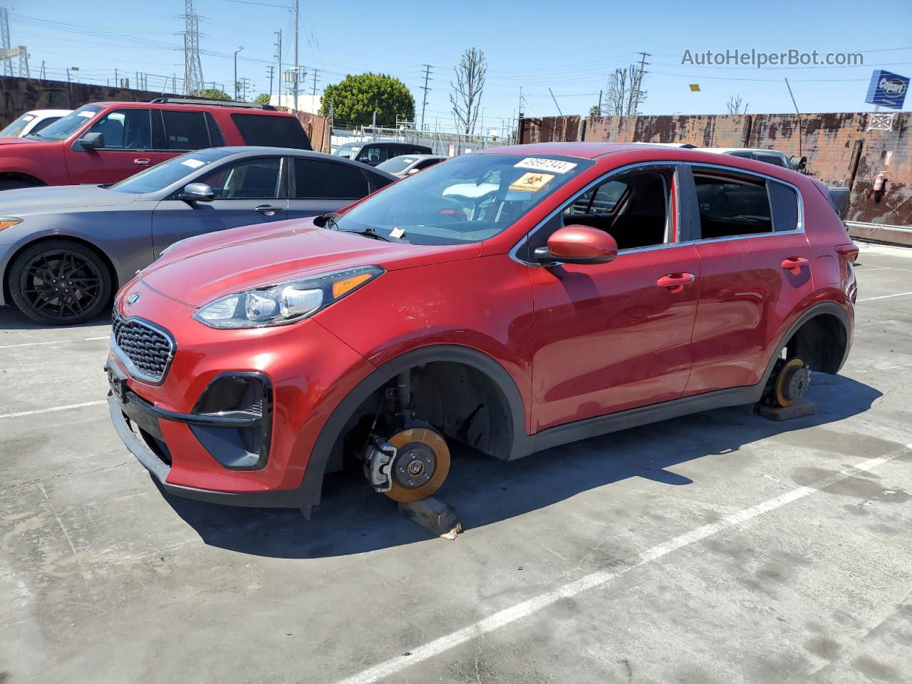 2020 Kia Sportage Lx Red vin: KNDPM3AC0L7697579