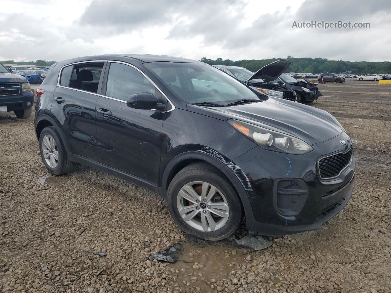 2017 Kia Sportage Lx Черный vin: KNDPM3AC1H7298879