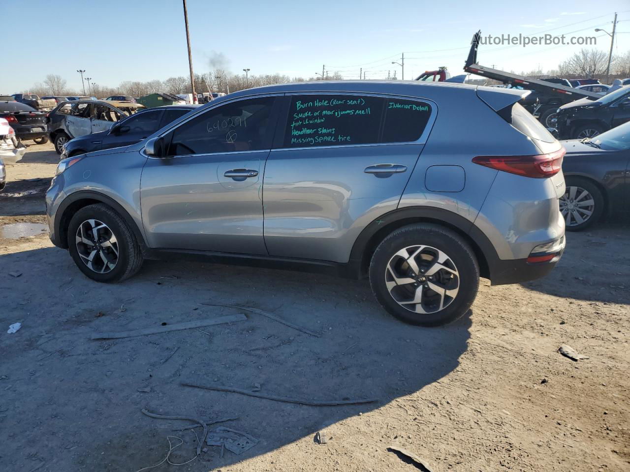 2020 Kia Sportage Lx Gray vin: KNDPM3AC1L7640291