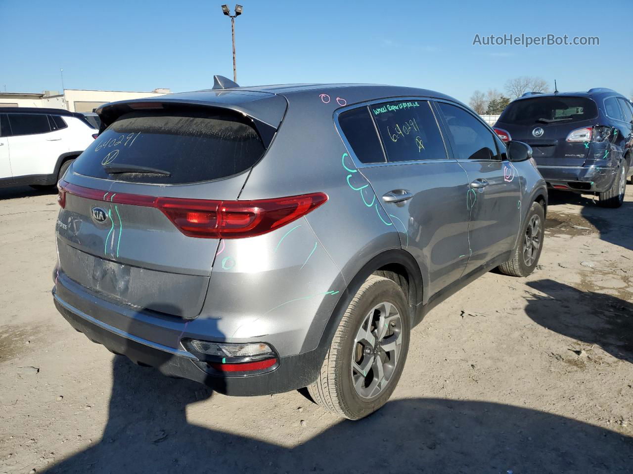 2020 Kia Sportage Lx Gray vin: KNDPM3AC1L7640291