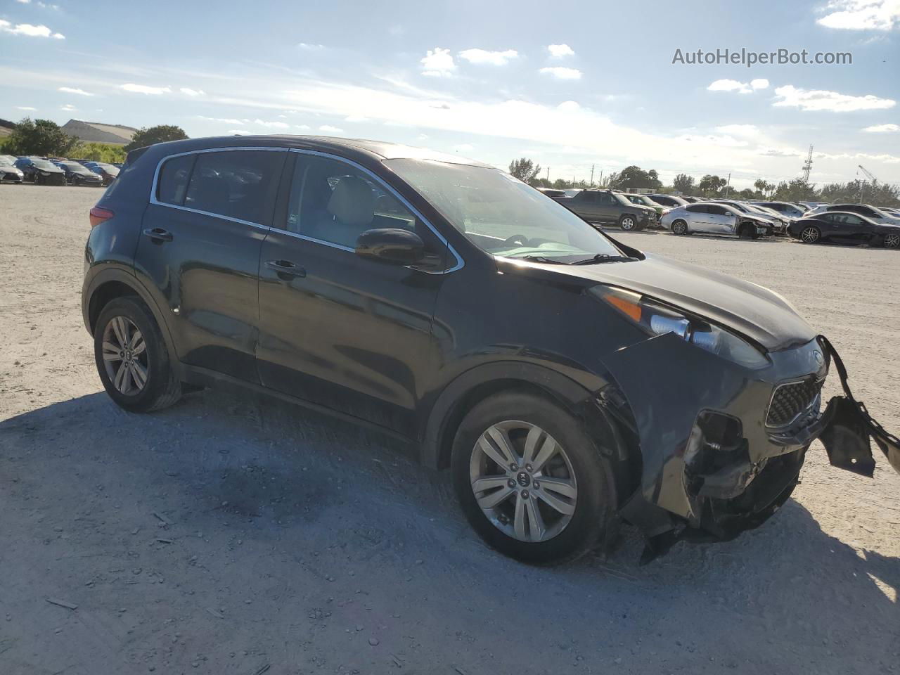 2017 Kia Sportage Lx Черный vin: KNDPM3AC2H7087335