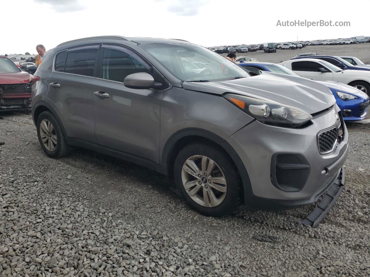 2017 Kia Sportage Lx Gray vin: KNDPM3AC2H7109740