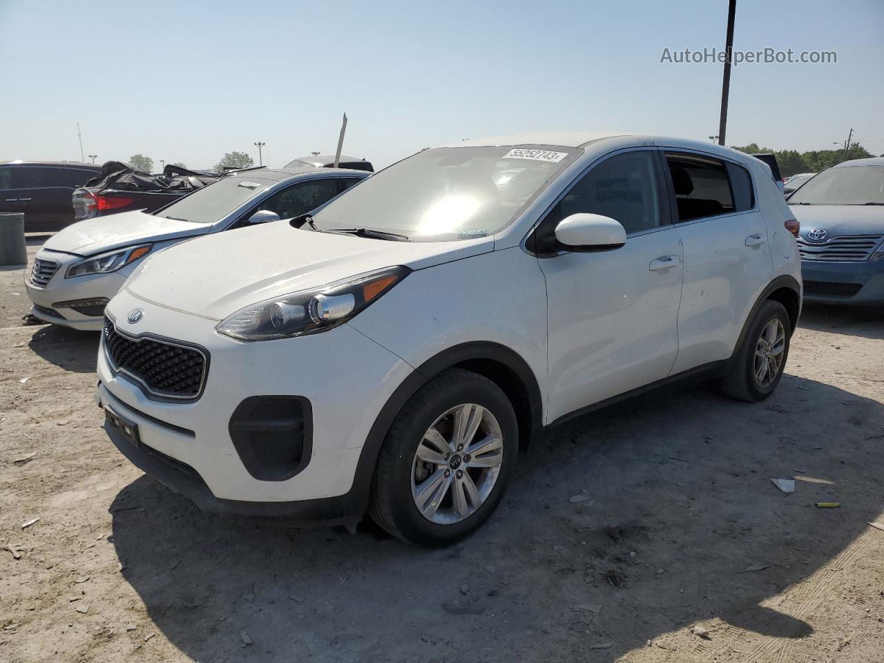 2017 Kia Sportage Lx White vin: KNDPM3AC2H7118695