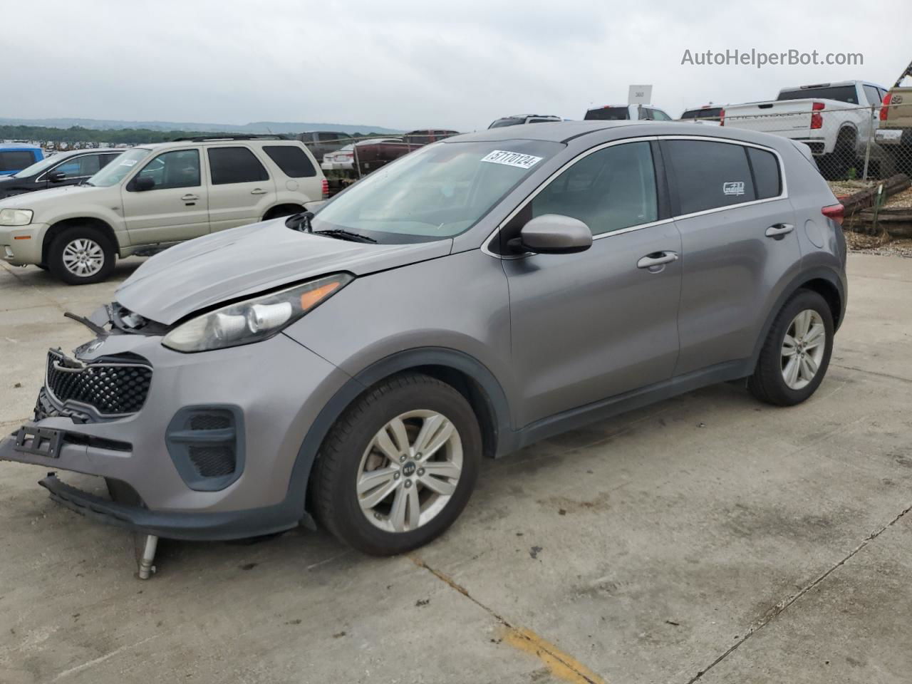 2017 Kia Sportage Lx Gray vin: KNDPM3AC2H7141605