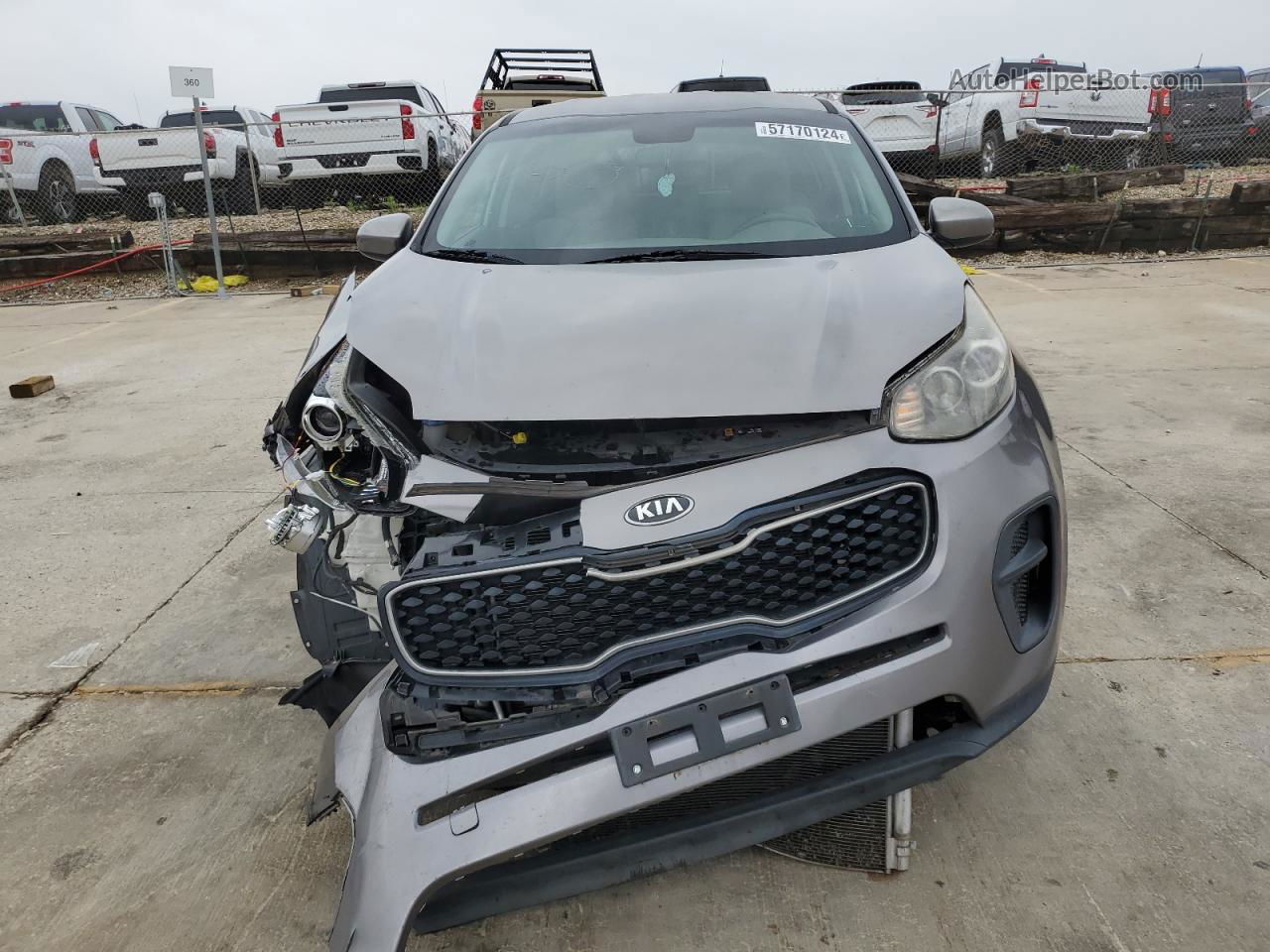 2017 Kia Sportage Lx Gray vin: KNDPM3AC2H7141605