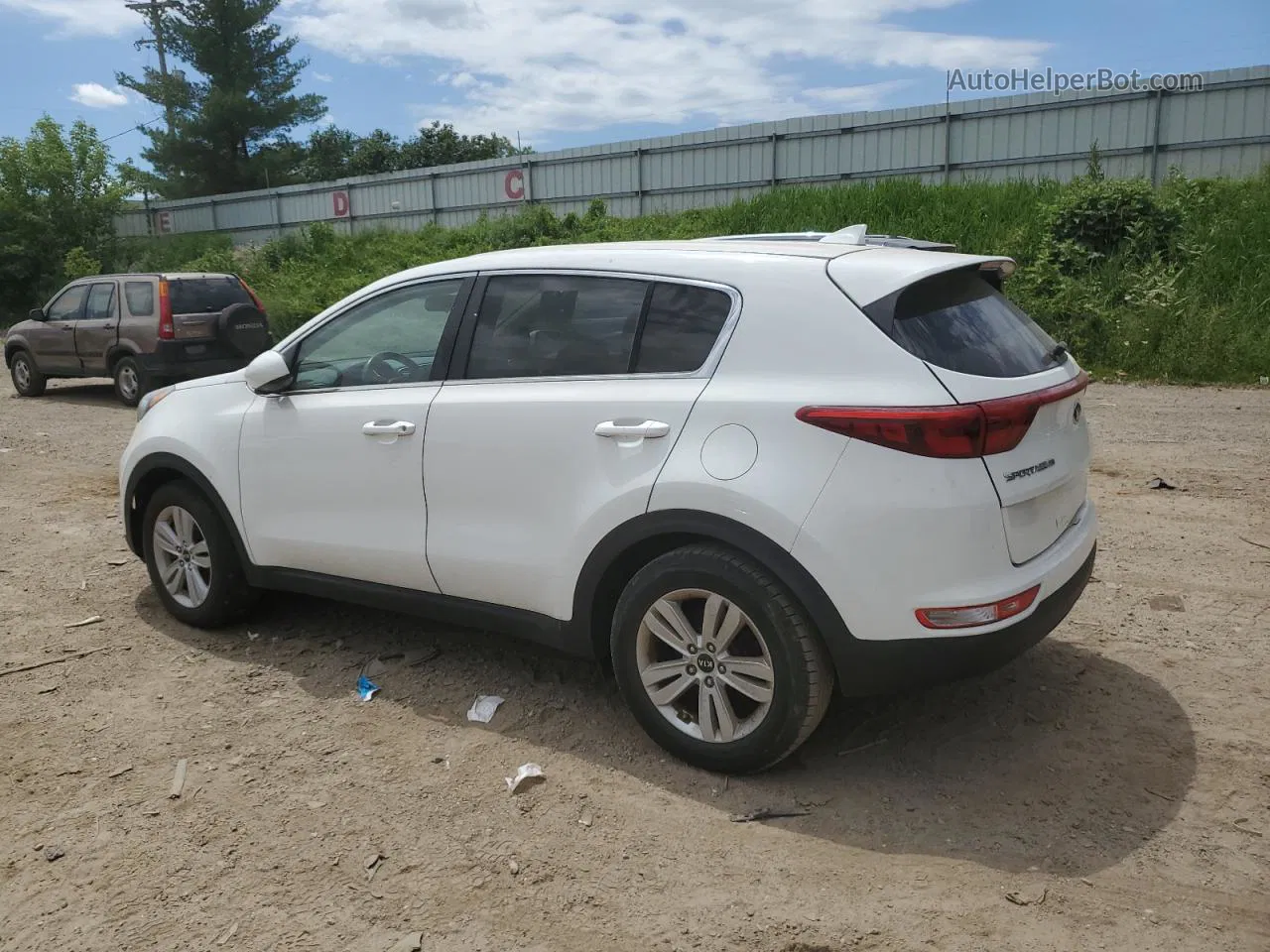 2017 Kia Sportage Lx White vin: KNDPM3AC2H7192005