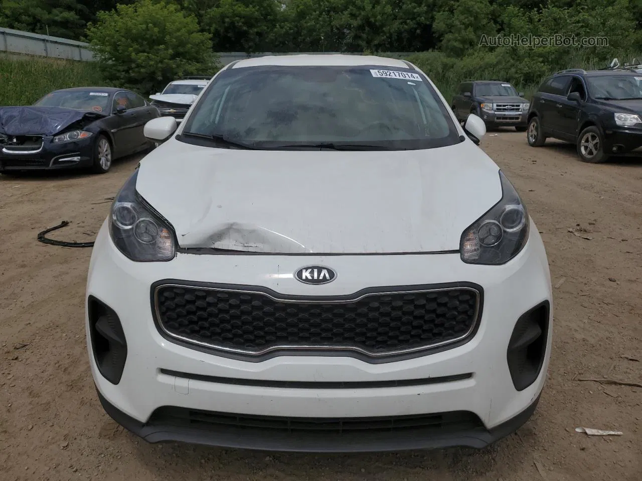 2017 Kia Sportage Lx White vin: KNDPM3AC2H7192005