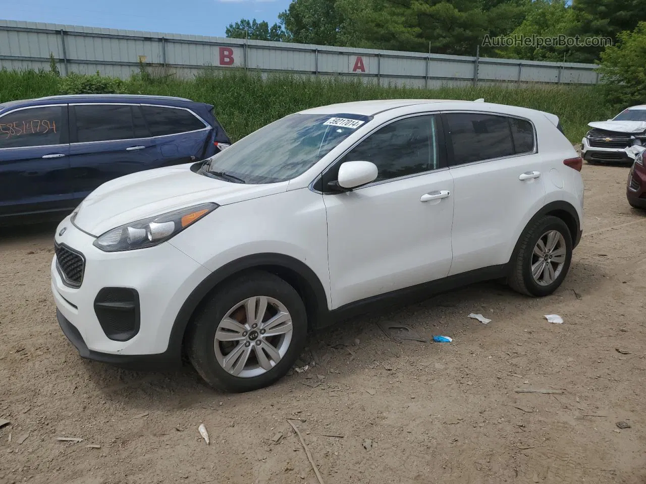 2017 Kia Sportage Lx White vin: KNDPM3AC2H7192005