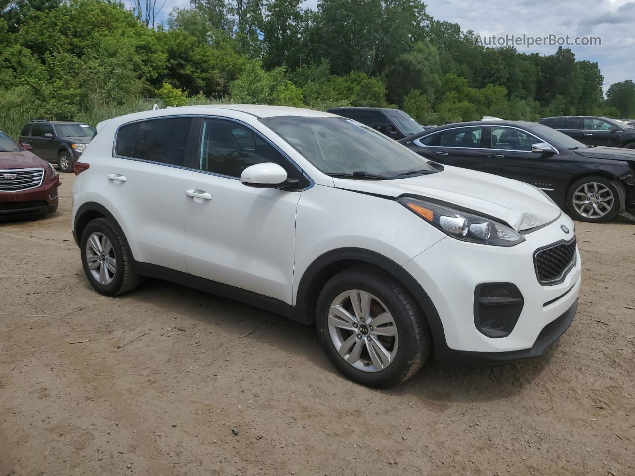 2017 Kia Sportage Lx White vin: KNDPM3AC2H7192005