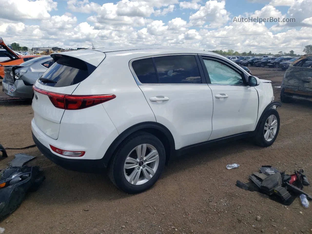 2017 Kia Sportage Lx White vin: KNDPM3AC4H7120982