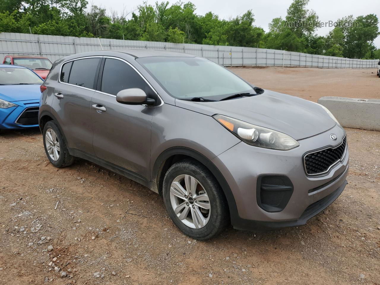 2017 Kia Sportage Lx Gray vin: KNDPM3AC4H7145249