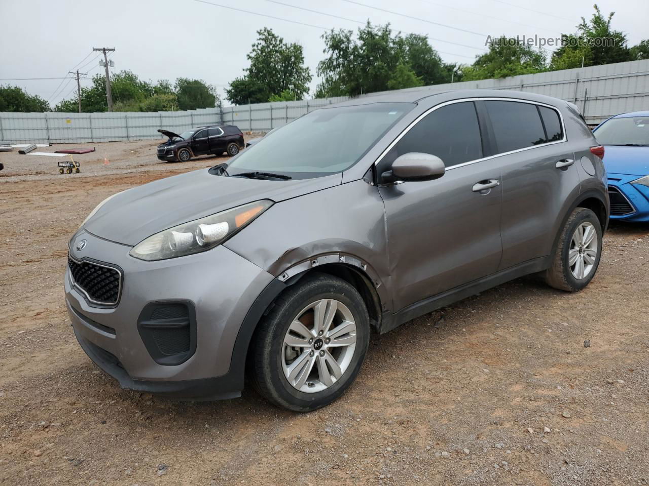 2017 Kia Sportage Lx Gray vin: KNDPM3AC4H7145249