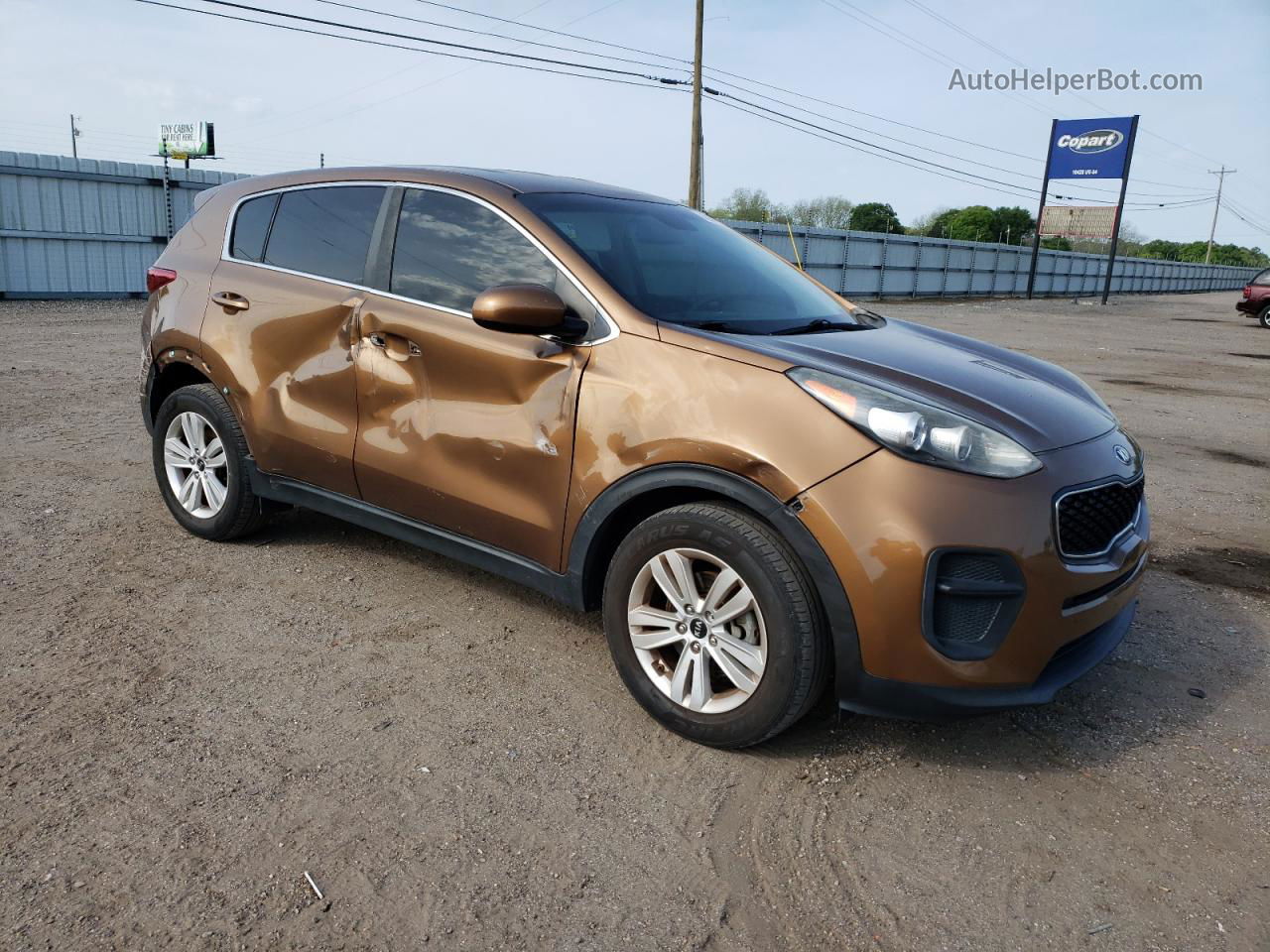 2017 Kia Sportage Lx Brown vin: KNDPM3AC4H7213663