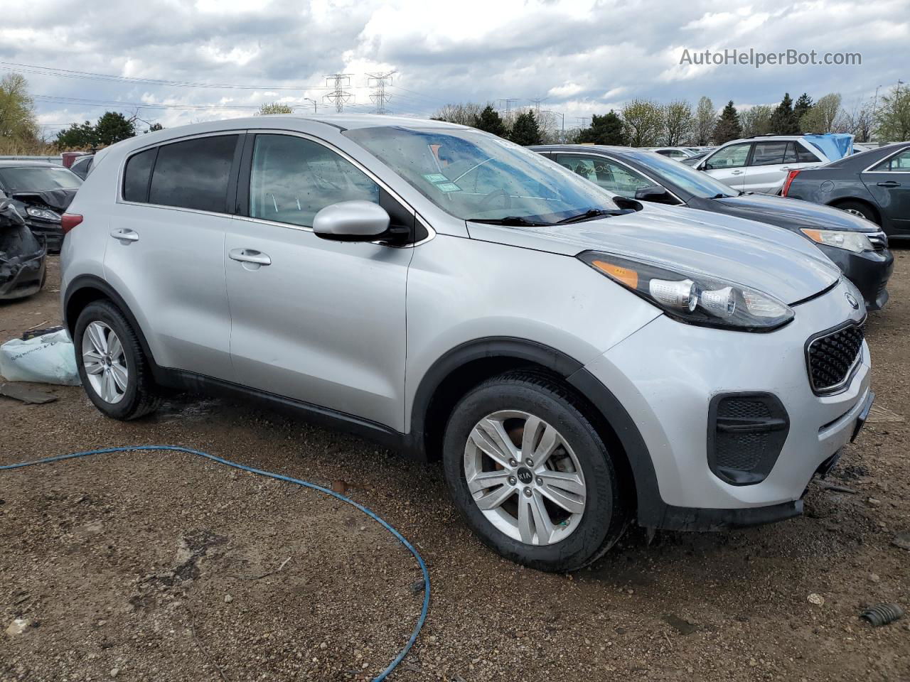 2017 Kia Sportage Lx Silver vin: KNDPM3AC5H7145485