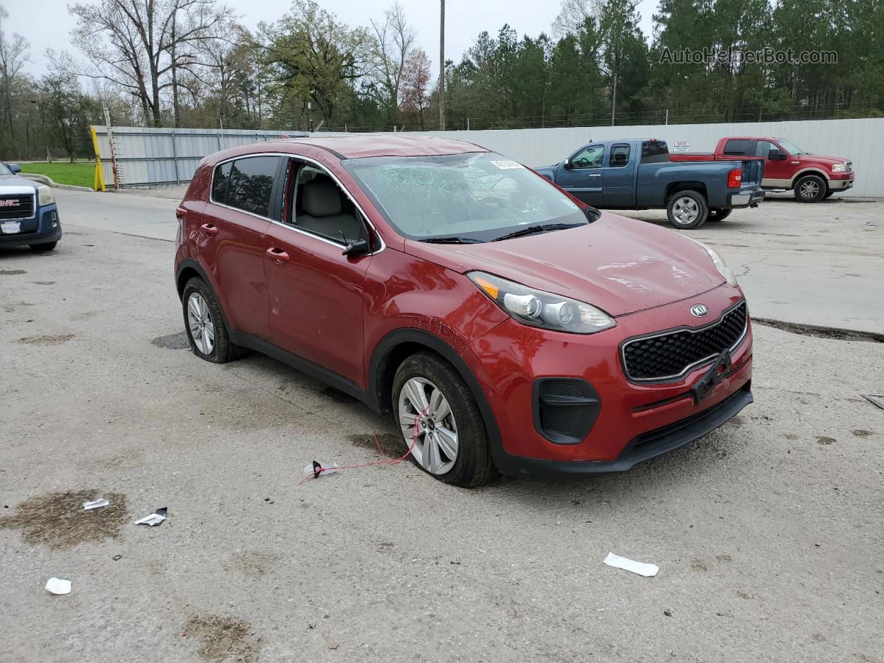 2017 Kia Sportage Lx Burgundy vin: KNDPM3AC5H7160939