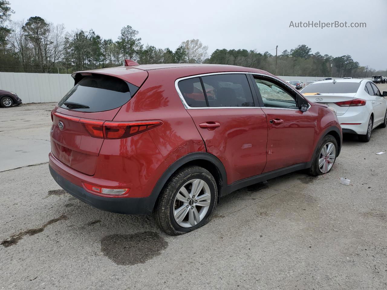 2017 Kia Sportage Lx Бордовый vin: KNDPM3AC5H7160939