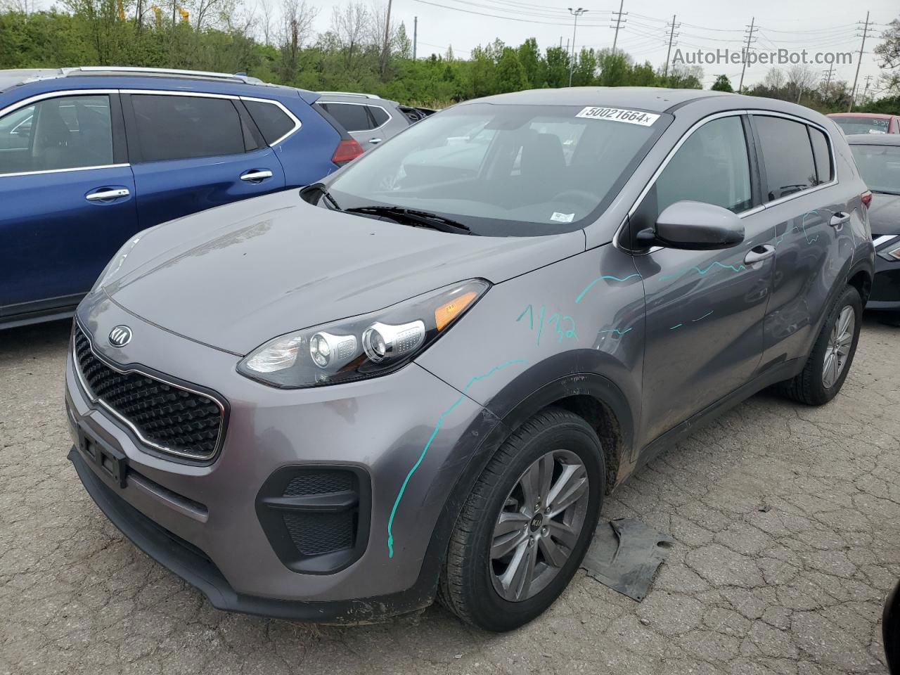 2017 Kia Sportage Lx Gray vin: KNDPM3AC5H7226745