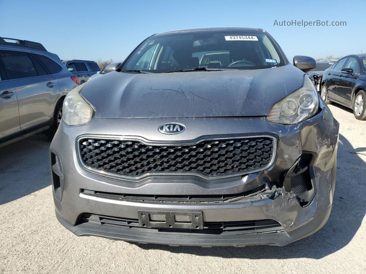 2017 Kia Sportage Lx Gray vin: KNDPM3AC6H7070084