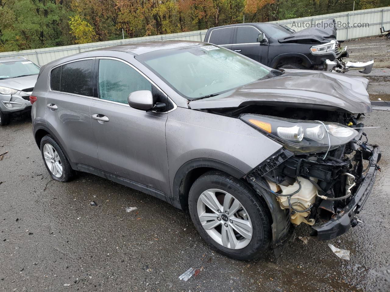 2017 Kia Sportage Lx Gray vin: KNDPM3AC6H7168435