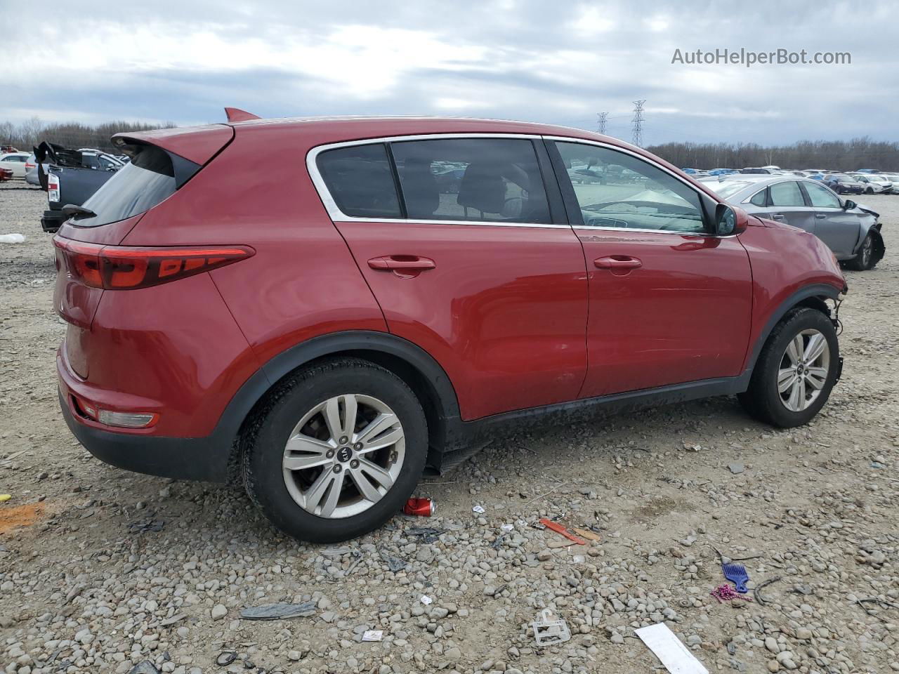 2017 Kia Sportage Lx Maroon vin: KNDPM3AC6H7240752