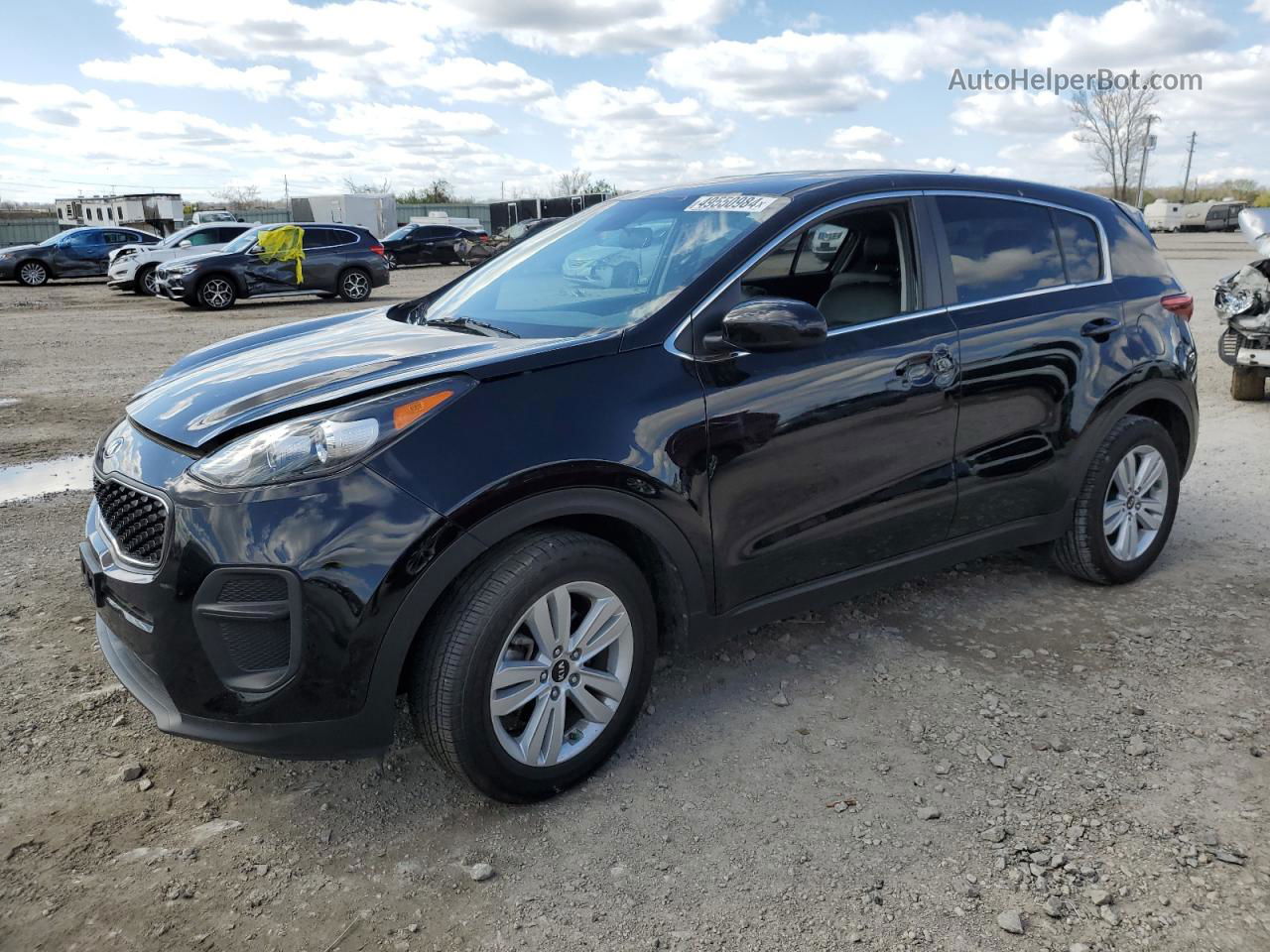 2017 Kia Sportage Lx Черный vin: KNDPM3AC7H7230778