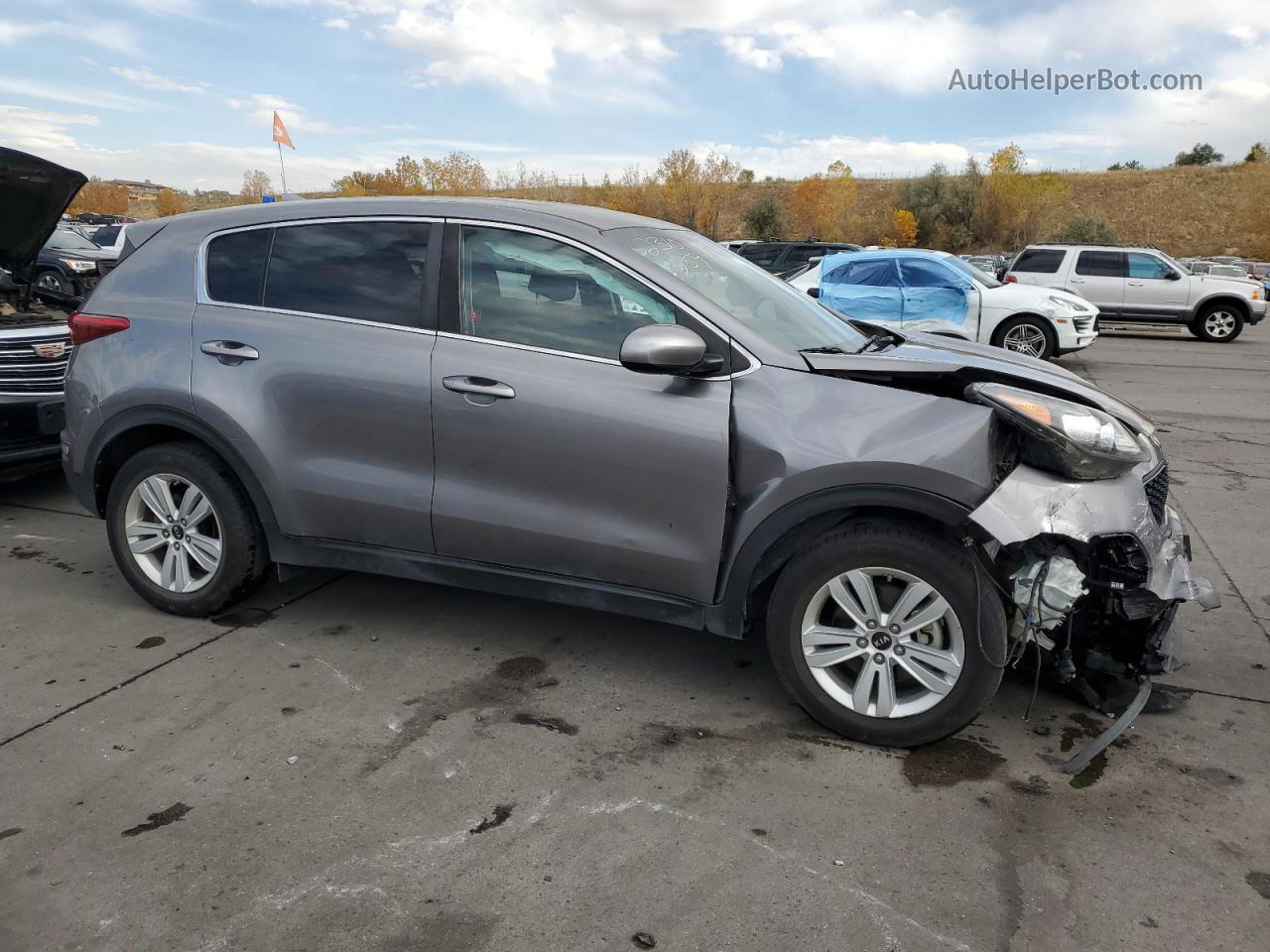 2017 Kia Sportage Lx Gray vin: KNDPM3AC7H7231185