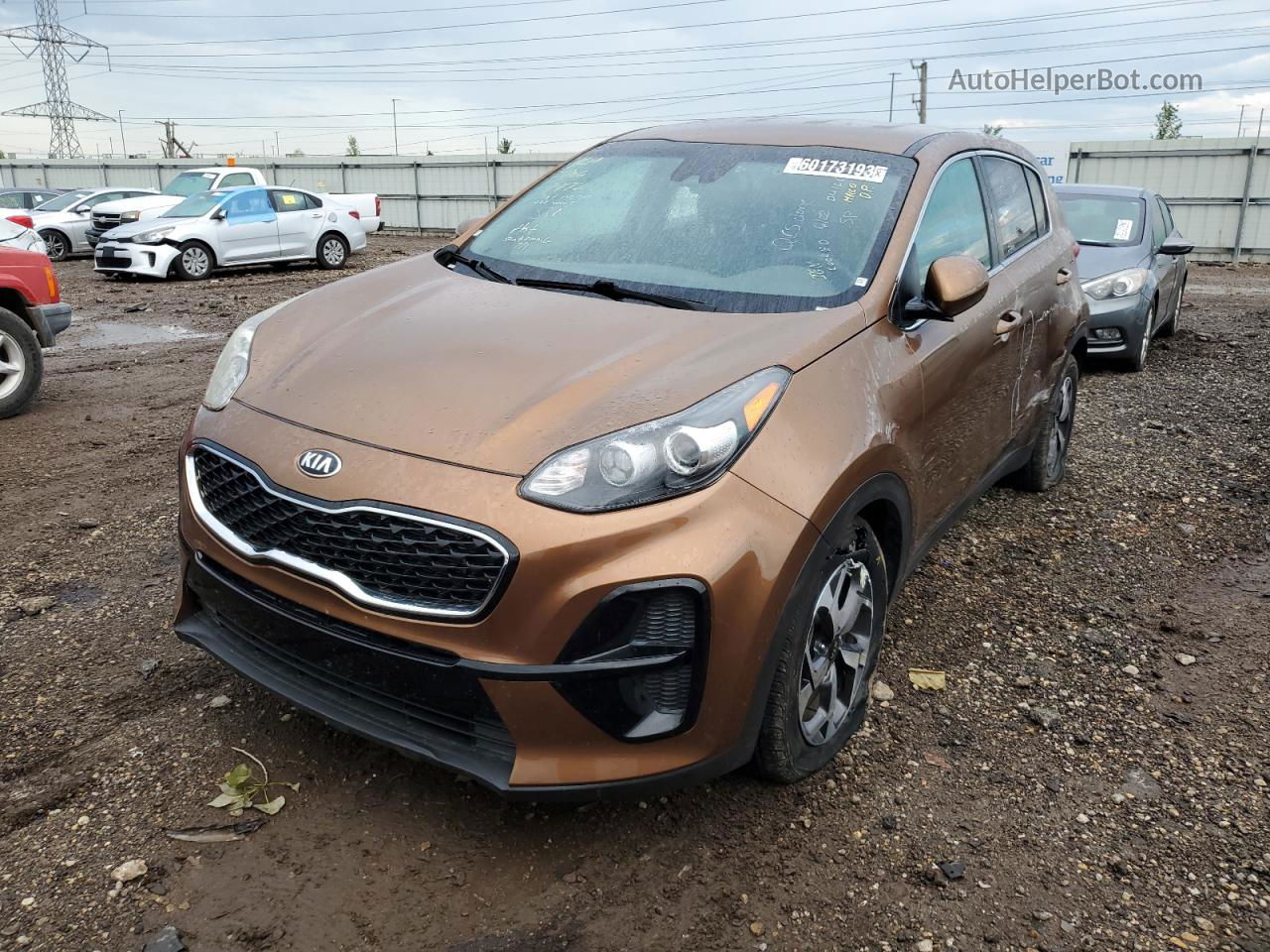 2020 Kia Sportage Lx Brown vin: KNDPM3AC7L7632227