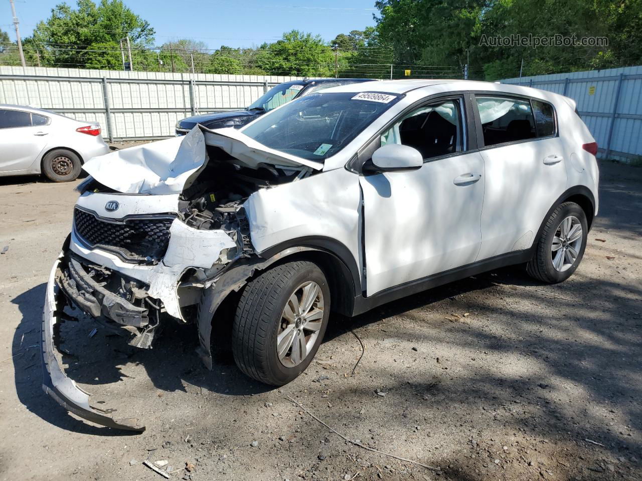 2017 Kia Sportage Lx White vin: KNDPM3AC8H7193434